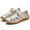 Gold, variant on Women's Closed-Toe Cut-Out Casual Sandals Hook-and-Loop Soft Sole Breathable Summer Footwear Pink 40