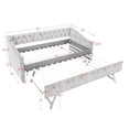 thumbnail image 2 of Harper & Bright Designs Twin Size Daybed with Pull-out Trundle, Sofa Bed Frame with Arms for Living Room and Bedroom, Gray, 2 of 15
