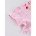 thumbnail image 5 of HWJAD Summer Cotton Dress for Toddler Girls Flower Short Sleeve Kids Girl A-line Casual Play Dresses, 5 of 8