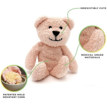 Thermal-Aid Zoo — Mini Bella The Pink Bear — Kids Hot and Cold Pain Relief Boo Boo Tool — Heating Pad Microwavable Stuffed Animal and Cooling Pad — Easy Wash, Natural Sleep Aid — Pregnancy Must-Haves