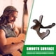 thumbnail image 4 of Soporte de guitarra de madera duradero con bordes de cuero para violonchelo/mandolina/banjo/nogal, 4 of 9
