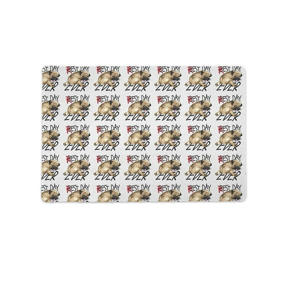 Rest Day Ever Pug Mat Rectangle  -Image by Shutterstock,