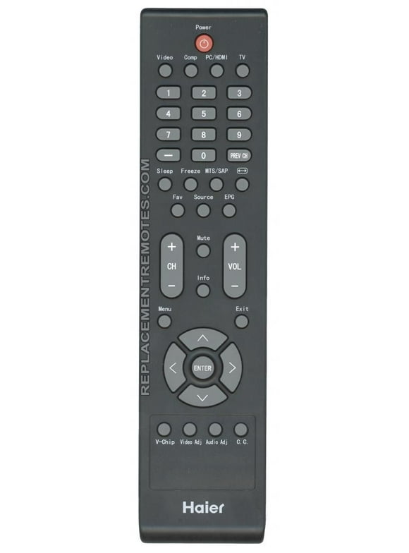 Haier 098GRABDANEHRC TV Remote Control for Haier TVs HL19D2, HL19D2A, HL24XD2A, HL32D1, HL32D2A, HL42XD1, HL42XD2A