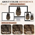 thumbnail image 2 of CREAMILY Long Wavy Curly Clip in Hair Extensions for Women Brown Highlight Blonde Synthetic Thick Hairpieces（23in,4pcs）, 2 of 7