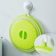 thumbnail image 3 of Collapsible Microwave Splatter Cover For Food With Silicone Mats, 10.5 Inch, Dishwasher-safe, Microwave Plate Cover With Steam Vent，BPA-Free Silicone & Plastic (1 PCS,blue), 3 of 5