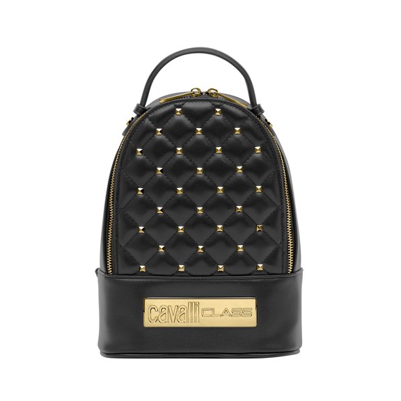 Cavalli Class CAPRERA Black Small Fashion Backpack for womens