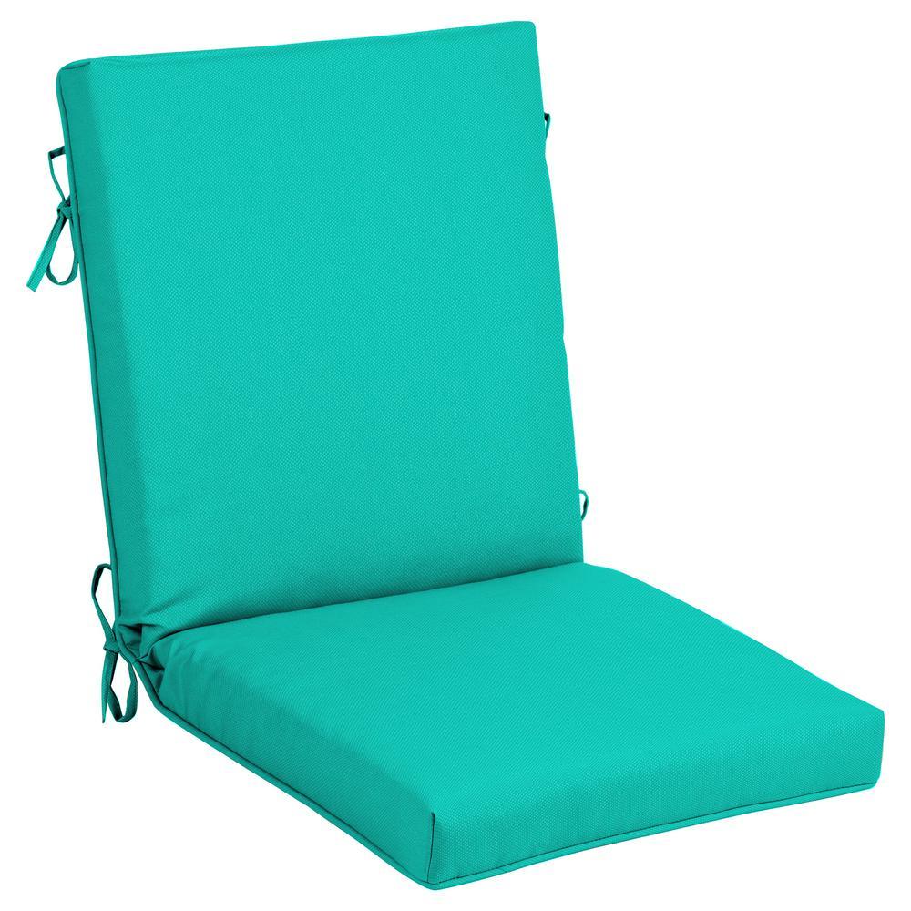 hampton bay mid back outdoor patio cushion