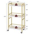 thumbnail image 3 of Carrito de bar MAHANCRIS RCJW4001 de metal dorado de 3 niveles para el hogar, 3 of 9