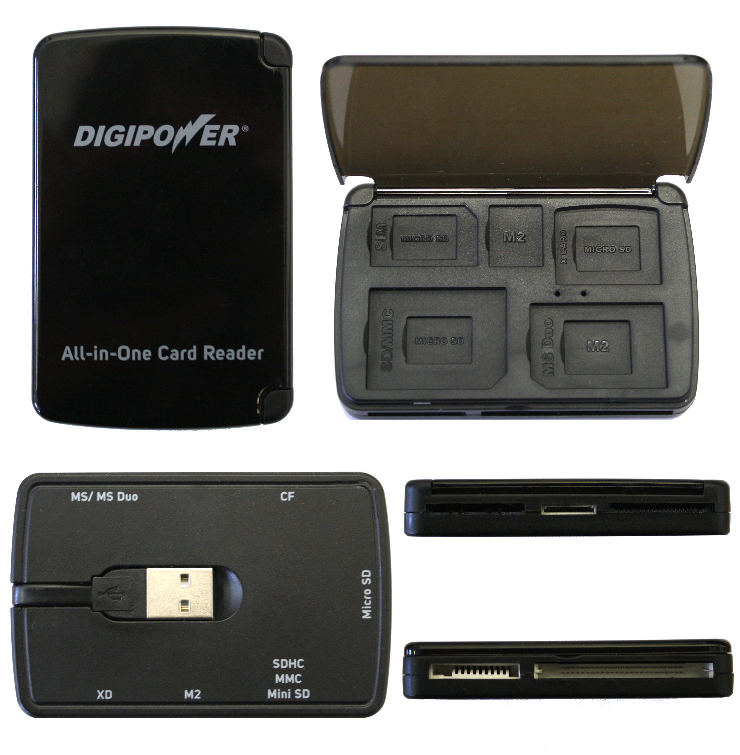 Digipower DPMCRH6 72In1 Card Reader Writer w/ Card Storage & USB