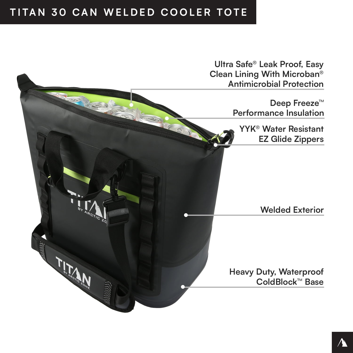Titan by Arctic Zone 30 Can, 20 Quart Welded Insulated Cooler Tote