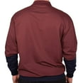 thumbnail image 2 of Classics by Palmland Horizontal Stripes Long Sleeve Banded Bottom Shirt 6198-210 (L, Burgundy), 2 of 2
