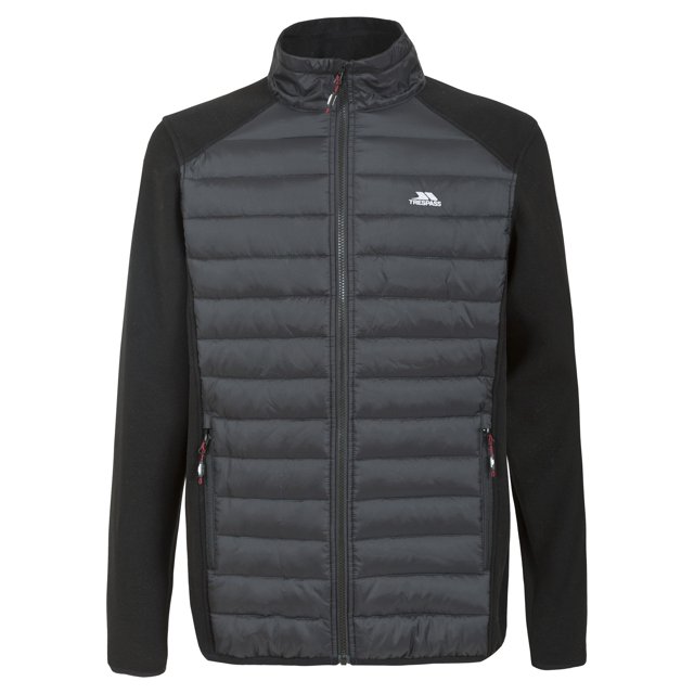 Trespass - Forro Polar Saunter Cremallera Completa para Hombre (Negro)