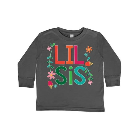 

Inktastic Lil Sis Girls Sister Announcement Gift Gift Toddler Toddler Girl Long Sleeve T-Shirt