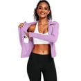 thumbnail image 3 of NELEUS Womens Hooded Athletic Jackets Zip Up Yoga Workout Jacket Slim Fit With 2 Inner Pockets,Light Purple,US Size S, 3 of 9
