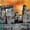 Graffiti Stonehenge, variant on Elephant Stock Moai Ii Wall Art - Horizontal Canvas Wall Art - Living Room Wall Decor - Places Canvas - Black And Orange Decor By Stephen Chambers - 12" x 8"