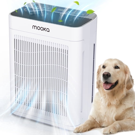 Air Purifiers for Home Large Room Up to 2500 Ft² With Double Air Intake,Washable Pre-Filters, Air Purifier for Bedroom ,HEPA Air Cleaner for Dust, Pets,White