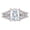 Rose Gold, variant on Platinum 2 Carat LAB GROWN IGI CERTIFIED DIAMOND Designer Channel Set Radiant Cut Diamond Engagement Ring (E-F Color SI1-SI2 Clarity 1 Ct Center)