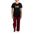 thumbnail image 4 of CafePress - Wedding Owls Art Pajamas - Women's Short Sleeve Print T-Shirt and Pants Dark Cotton Pajama Set, 4 of 7