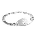thumbnail image 1 of MedicEngraved Bracelet à Maillons Figaro 7 mm en Acier Inoxydable 316L pour Chirurgie avec Étiquette Médicale en Émail - Gravure Médicale Incluse, 1 of 7