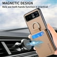 thumbnail image 5 of for Motorola Razr 40 Wallet Case with Card Holder Kickstand & Ring, Premium PU Leather Shockproof Protective Pocket with Magnetic Clasp Flip Case for Motorola Razr 40, Khaki, 5 of 7
