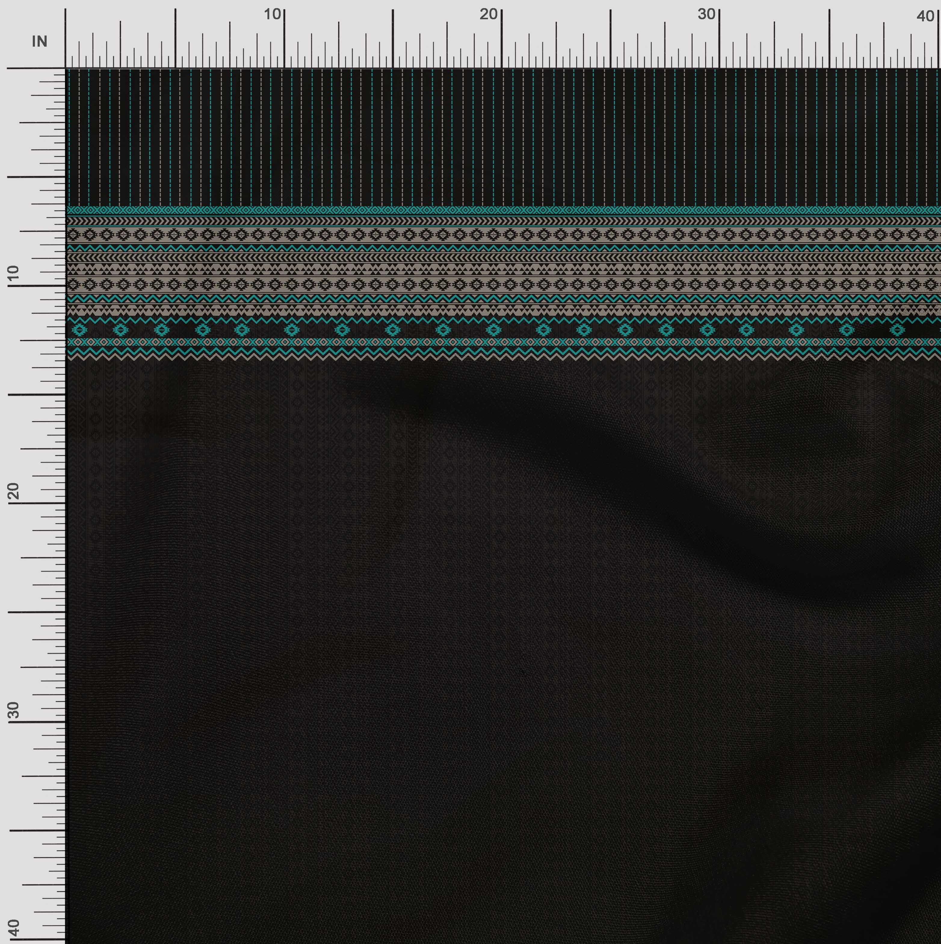 Aztec Panel Soimoi Polyester Crepe Fabric Stripe & Aztec Panel Print Sewing Fabric ...