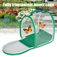 thumbnail image 3 of Toorise Small Insect and Butterfly Habitat Net with Handle and Zipper Transparent Insect Mesh Cage Collapsible and Portable PVC Butterfly Caterpillar Mesh Terrarium for Outdoor Garden 20X20X20CM, 3 of 8