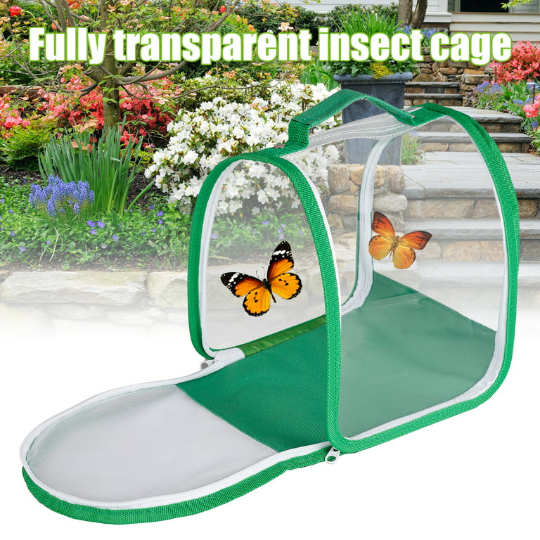 Hands DIY Small Butterfly Habitat Net Transparent Mesh Cage Collapsible And  Portable Caterpillar Mesh Terrarium For Outdoor Garden 20x20x20cm 
