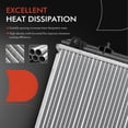 thumbnail image 5 of A-Premium Engine Coolant Radiator Assembly with Transmission Oil Cooler Compatible with Toyota Highlander 2009 2010 2011 2012 2013 L4 2.7L, Automatic Transmission, Replace# 160410V050, 5 of 8