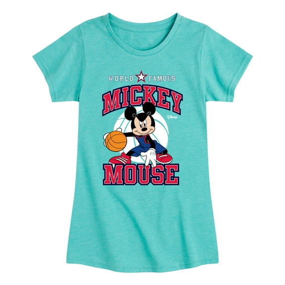Disney - Mickey Basketball Jersey - Toddler And Youth Girls Short Sleeve Graphic T-Shirt