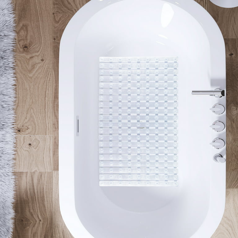 Silicone world PVC Anti-skid Bath Mats Soft Shower Bathroom Massage Mat  Suction Cup Non-slip Bathtub Carpet 40x100cm Floor Mat