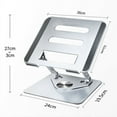 thumbnail image 2 of N8 Laptop Stand Aluminum Alloy Computer Folding Riser Adjustable Laptops PC Tabletop Mount For Notebook Tablet Computer N3 silver, 2 of 5