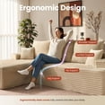 thumbnail image 4 of Ovios Corduroy L-Shaped Sectional Sofa with Chaise, No Assembly Required, Modular Comfy Couch, Beige(Left Facing Chaise), 4 of 9