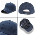 thumbnail image 3 of Gorra de béisbol con visera solar para mujer, de mezclilla lavada en la calle, de color sólido, personalizada, para hombre, 3 piezas, 3 of 6