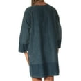 thumbnail image 2 of Womens Blue Long Sleeve Boat Neck Above The Knee Shift Dress Petites Size: S, 2 of 2
