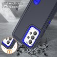 thumbnail image 5 of for Galaxy A53 5G Case Kickstand Durable 3-Layer Military Grade Protective Cover Hybrid Silicone Heavy Duty Rugged Shockproof Screen Lip Raised Protection for Samsung Galaxy A53 5G,
Darkblue+Royalblue, 5 of 8