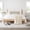 Cream, variant on Spruce & Spring Farmhouse Upholstered Platform Bed Frame with Solid Wood Legs, Boucle Fabric Headboard, Wood Slat Support, Queen, Cream