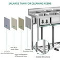thumbnail image 4 of Dextrus Kitchen Sink Stainless Steel 3 Compartment Bowl with Shelf Underneath Freestanding Commercial Sink , for Restaurant, Laundry, Garage, Workshop Sink with Legs, Outdoor (39"x 18"x 37"), 4 of 6