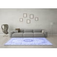 thumbnail image 3 of Ahgly Company Indoor Round Medallion Blue Traditional Area Rugs, 5' Round, 3 of 4