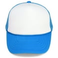 thumbnail image 3 of DALIX Youth Mesh Trucker Cap - Adjustable Hat in Neon Blue/White Front Foam, 3 of 7