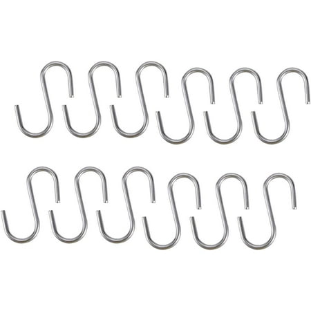 

S Shaped Hooks Pot Hooks 100 Pcs Heavy Duty Metal S Hooks for Hanging Pots and Pans Small S Hooks S Metal Hanger for Clothes Plants 1. s Hooks 6Inch Meat Hooks (Silver)