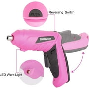 THINKWORK 122-Piece Pink Tool Kit with 3.6V Rotatable Electric Screwdriver-Ladies Home Work Kit