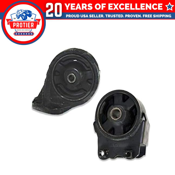 Fits 1999-2001 Hyundai Sonata 2.4L Front & Rear Motor Mount Set 2pcs : A7100 A7106