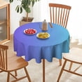 thumbnail image 6 of Round Table Cloth Blue Purple Ombre Tablecloths Washable Table Cover for Kitchen Dinning Party Tabletop Modern Decoration,70inch, 6 of 8
