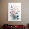 thumbnail image 5 of 1pc Watercolor Wildflower Bouquet Framed Decor room hanging Wall Picture Decor for Home Gifts, living room, bathroom, bedroom, kitchen wall art decor canvas wall art, 5 of 8