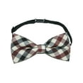 thumbnail image 4 of CTM  Brown Plaid Bow Tie with Brown Faux Leather Suspender Set (Men), 4 of 4