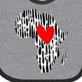 thumbnail image 4 of Inktastic Black History Month Ink Print African Heart Boys or Girls Baby Bib, 4 of 4