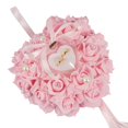 thumbnail image 1 of Wedding Ring Pillow, 7.9 Inch Foam Roses Heart Shaped Hanging Wedding Ring Pillow Box With Ribbon, Pearls And Rhinestones Ring Pillow Ring Cushion For, 1 of 1