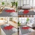 thumbnail image 4 of Area Rugs 5'x7', Red Cement Gray Carpet Runner Indoor Outdoor Rugs Home Decor Aesthetic, Modern Abstract Art Red Non Slip Mats Washable Accent Rug for Living Room Bedroom, 4 of 8