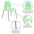 thumbnail image 5 of Stack Chair,Plastic,Green w/Silver Frame RUT-288-GREEN-GG, 5 of 8