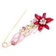 thumbnail image 1 of Brooch Pin 3D Flower Decor Scarf Pin with Rhinestone Inlay Thick Stable Lock Anti-exposure Suits Coats Sweaters Pin, 1 of 8